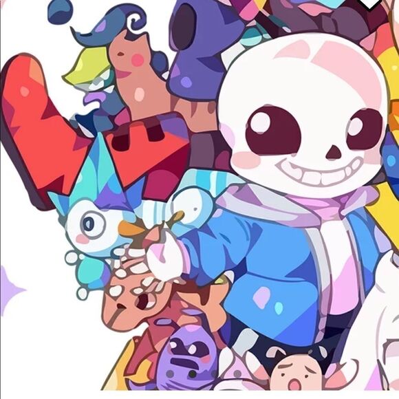 Society 6 Undertake heart leggings white with printed characters size Medium - Picture 4 of 10